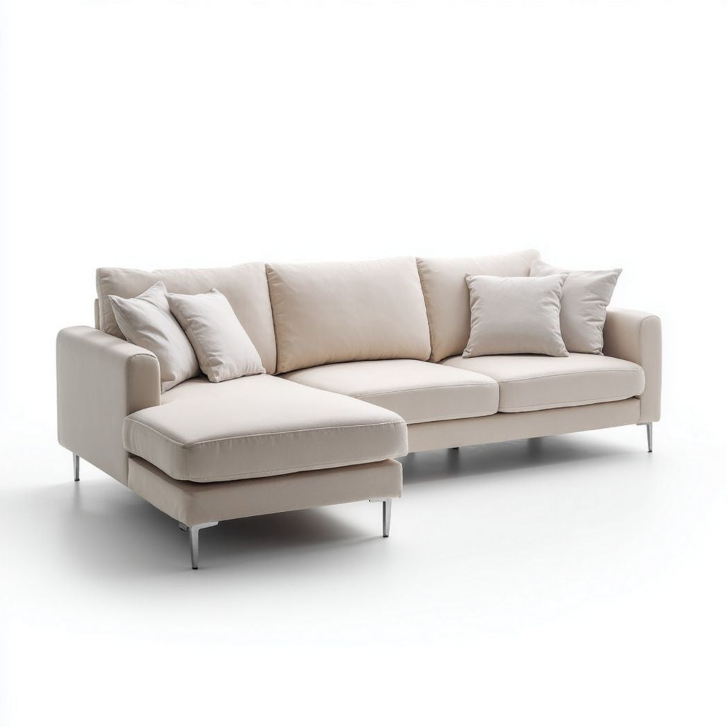 Hoekbank van textiel voor de woonkamer - 240 x 100 x 90