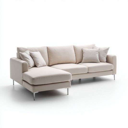 Hoekbank van textiel voor de woonkamer - 240 x 100 x 90