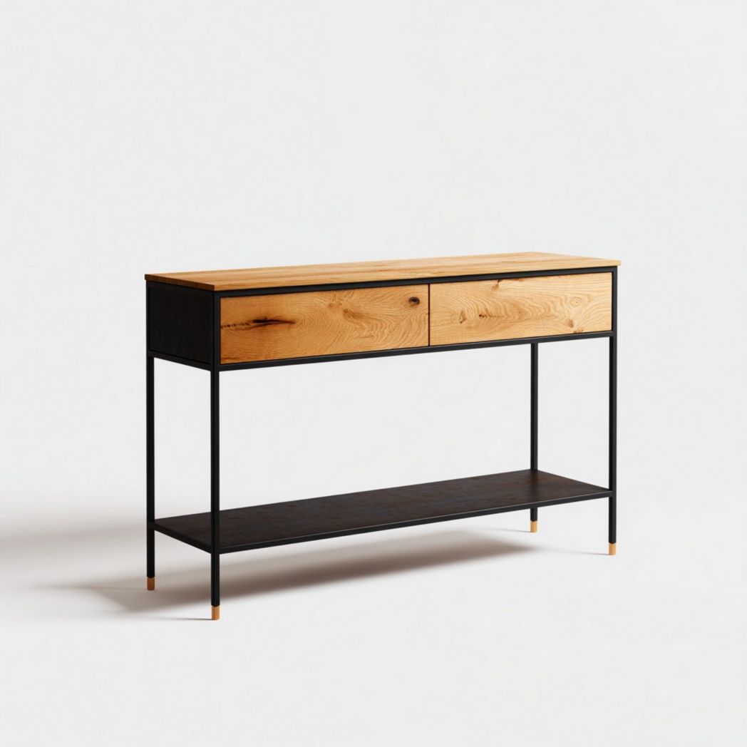 Dressoir van hout en metaal voor de eetkamer - 150 x 40 x 80