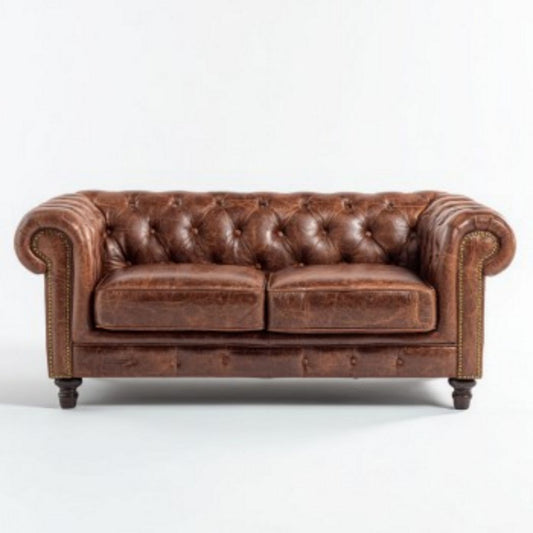 Leren bank voor de woonkamer - Leer - 160 x 80 x 70